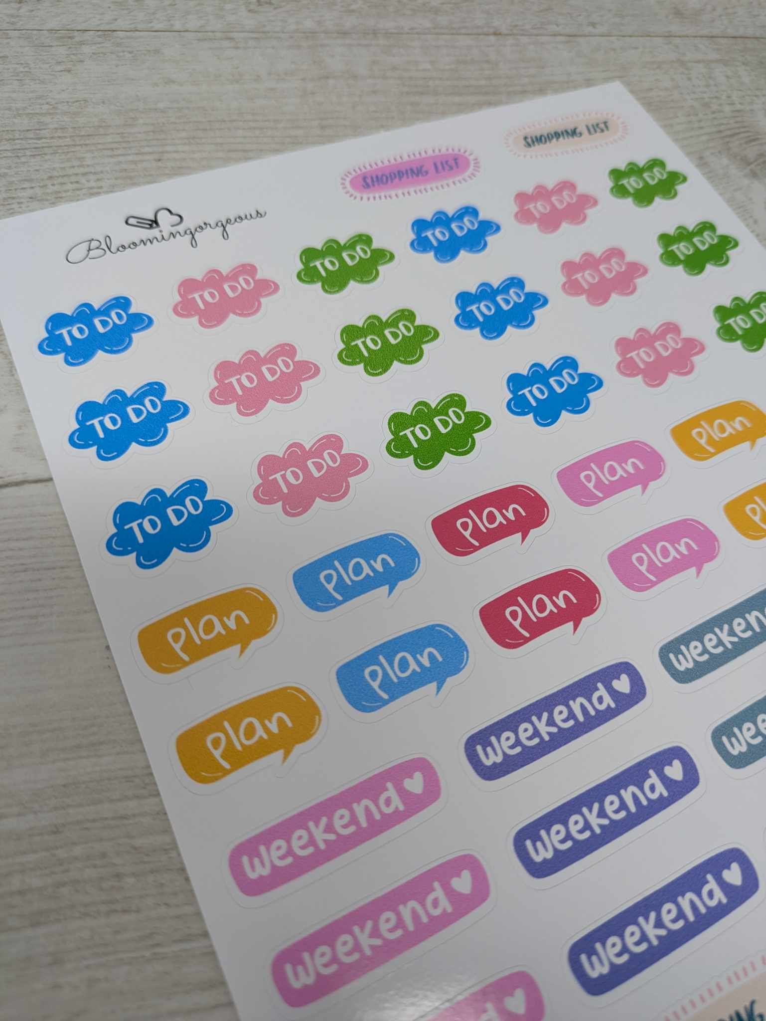 To Do Stickers - 1 Sheets