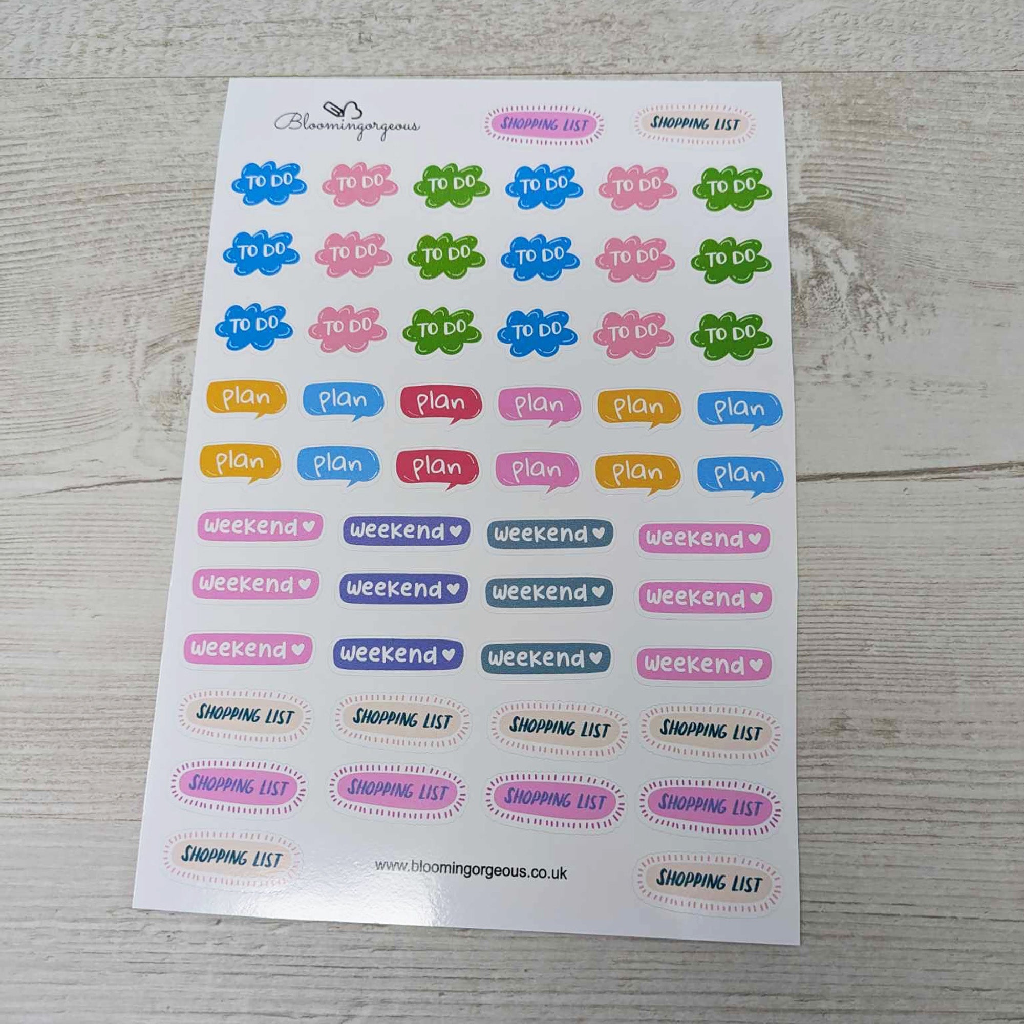 To Do Stickers - 1 Sheets