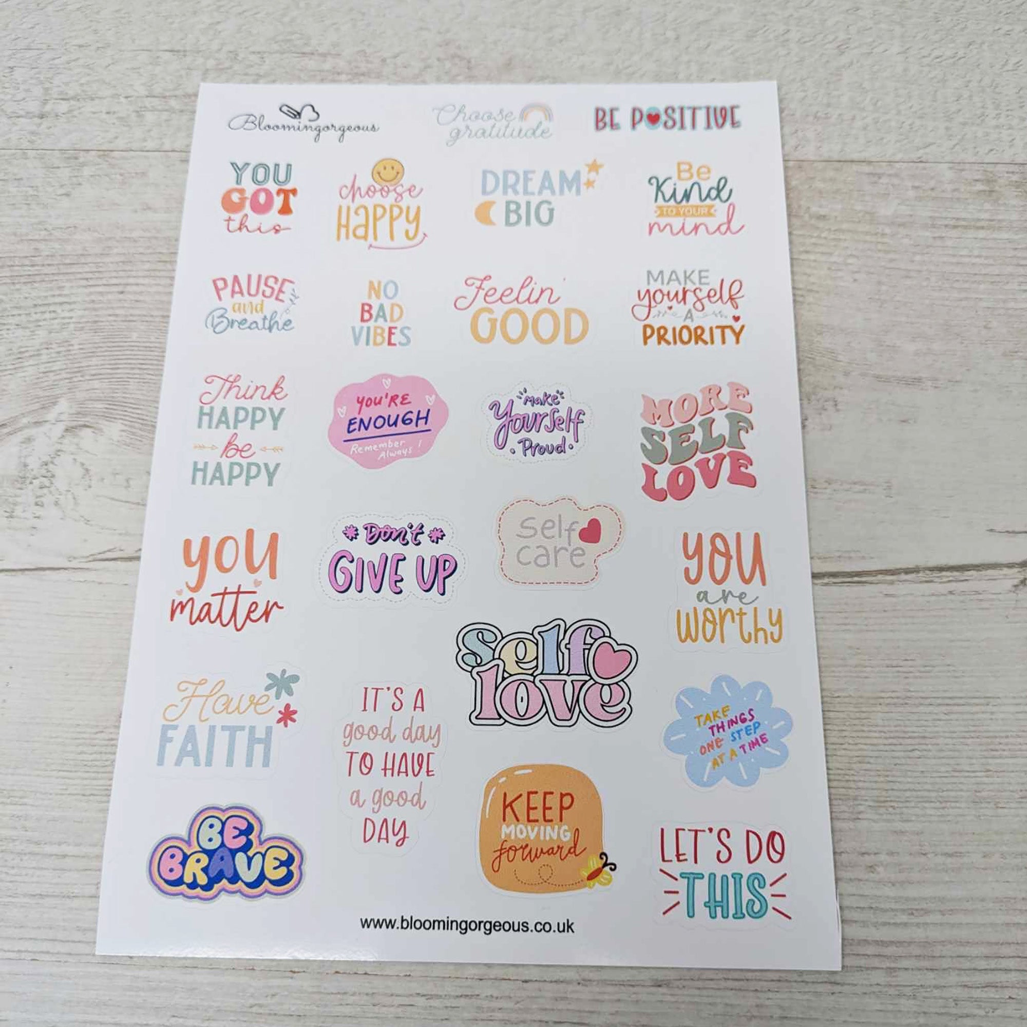 Motivation Stickers - 1 Sheets