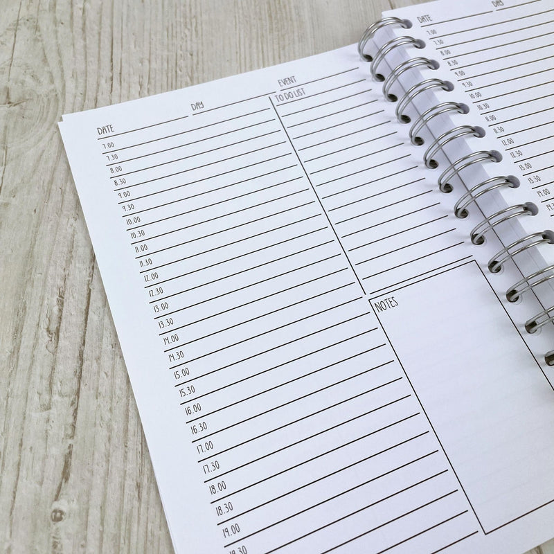 Daily Schedule Planner - Green Stripe